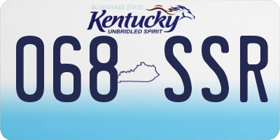 KY license plate 068SSR