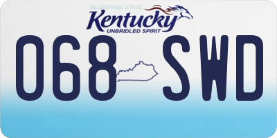 KY license plate 068SWD