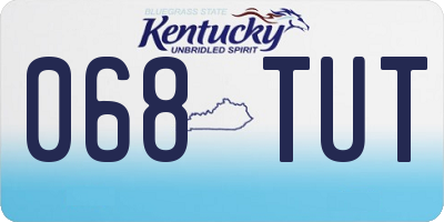KY license plate 068TUT