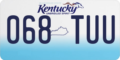 KY license plate 068TUU