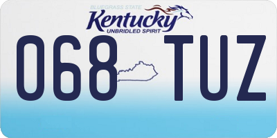 KY license plate 068TUZ