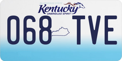 KY license plate 068TVE