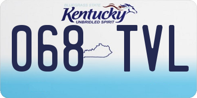 KY license plate 068TVL