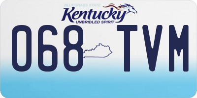 KY license plate 068TVM
