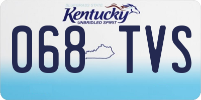 KY license plate 068TVS