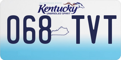 KY license plate 068TVT