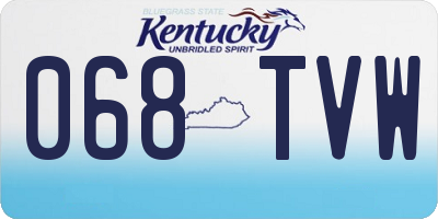 KY license plate 068TVW