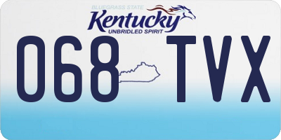KY license plate 068TVX