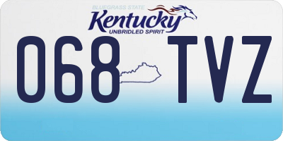 KY license plate 068TVZ