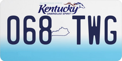 KY license plate 068TWG