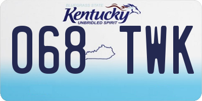 KY license plate 068TWK