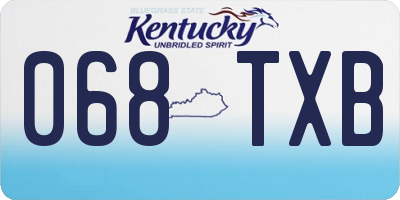 KY license plate 068TXB