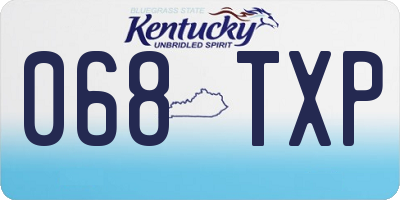 KY license plate 068TXP