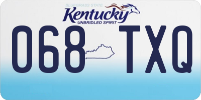 KY license plate 068TXQ