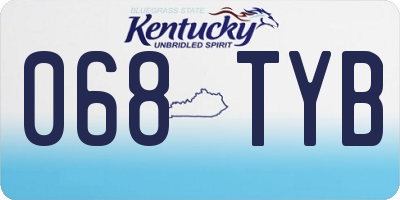 KY license plate 068TYB