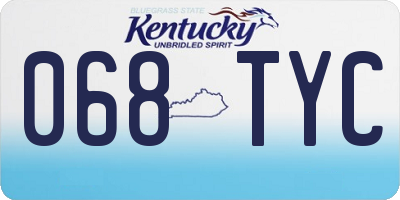 KY license plate 068TYC