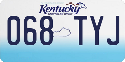 KY license plate 068TYJ