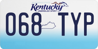 KY license plate 068TYP