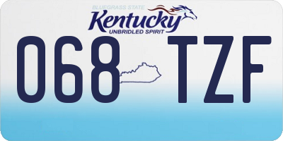 KY license plate 068TZF