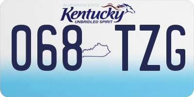 KY license plate 068TZG