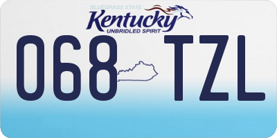 KY license plate 068TZL
