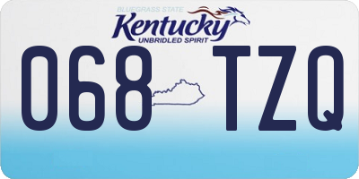 KY license plate 068TZQ