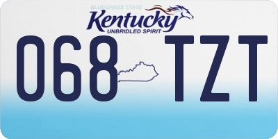 KY license plate 068TZT