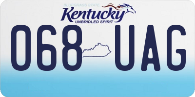 KY license plate 068UAG