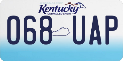 KY license plate 068UAP