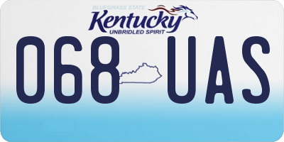 KY license plate 068UAS