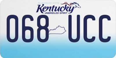 KY license plate 068UCC