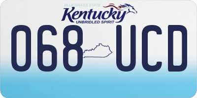 KY license plate 068UCD