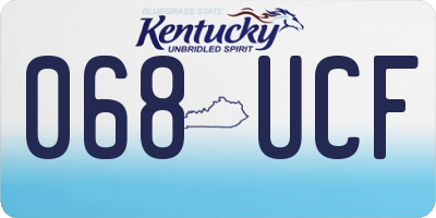KY license plate 068UCF