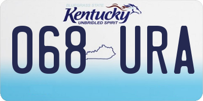 KY license plate 068URA