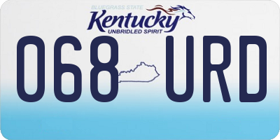 KY license plate 068URD