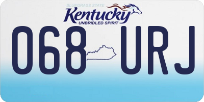 KY license plate 068URJ