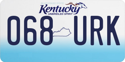 KY license plate 068URK