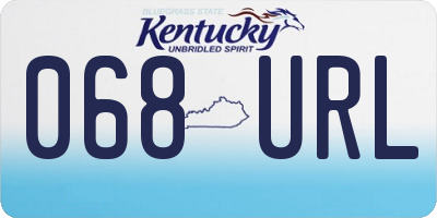 KY license plate 068URL