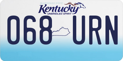 KY license plate 068URN