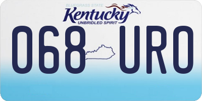 KY license plate 068URO