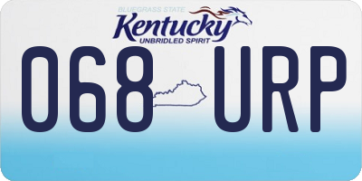 KY license plate 068URP