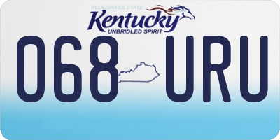 KY license plate 068URU