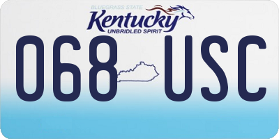 KY license plate 068USC