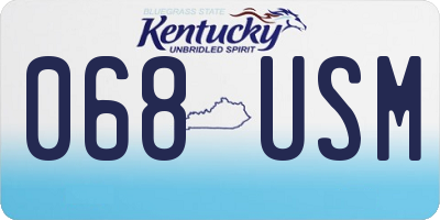 KY license plate 068USM