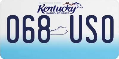 KY license plate 068USO