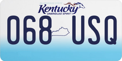 KY license plate 068USQ