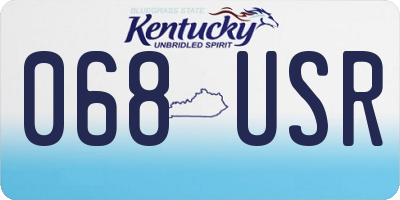 KY license plate 068USR