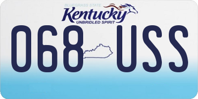 KY license plate 068USS