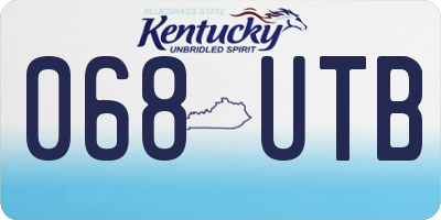 KY license plate 068UTB