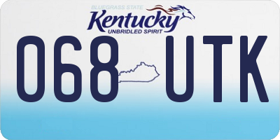 KY license plate 068UTK
